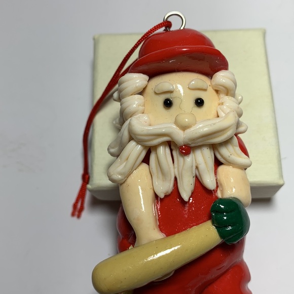 VTG House of Lloyd Santa Sports Ornaments Polymer Clay Handcrafted - Picture 10 of 11